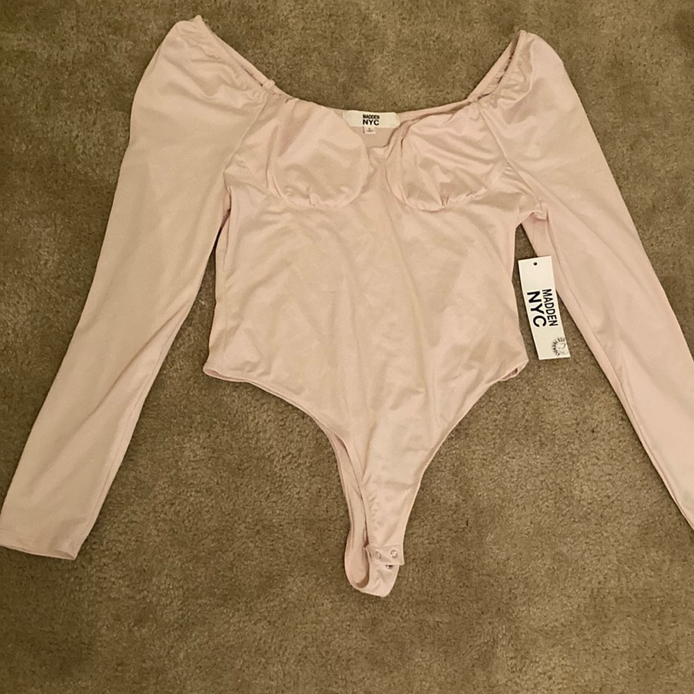 Soft pink madden NYC bodysuit
